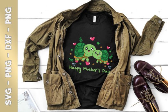 Animal Mom Turtle Graphics for T-Shirt Designs
