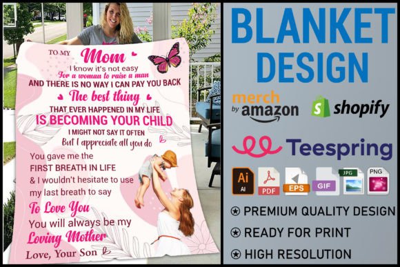 Blanket Design for Mom: Graphics & Print Templates