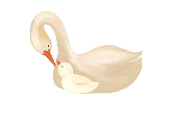 Mom and Baby Swans: Watercolor Crafts for Mother S Day