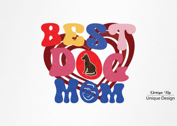 Retro Dog Mom Graphics for T-Shirt Designs